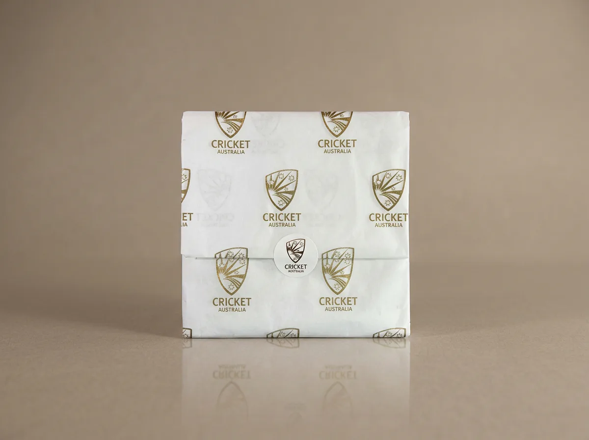 Colourful custom printed tissue paper showing CMYK full colour design options